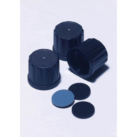 Tapón de rosca fenólitico PYREX con disco junta de goma revestido de PTFE SVL nº30