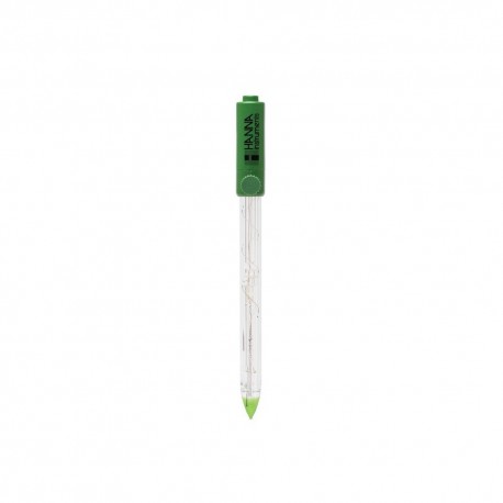 Electrodo pH/Temp punta cónica, cuerpo vidrio, unión triple, para suelo, 1m, para pHmetro HI99121