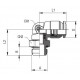 Racord Giratorio Codo Cilíndrico Macho BSP Orientable Latón niquelado Ø12 3/8 Aignep 57116 12 3/8