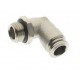 Racord Giratorio Codo Cilíndrico Macho BSP Orientable Latón niquelado Ø8  1/8 Ref Aignep 57116 8 1/8