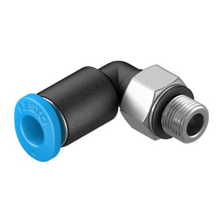 Racord rápido roscado en L orientable rosca exterior con hexágono exterior Ref. QSML-M5-4