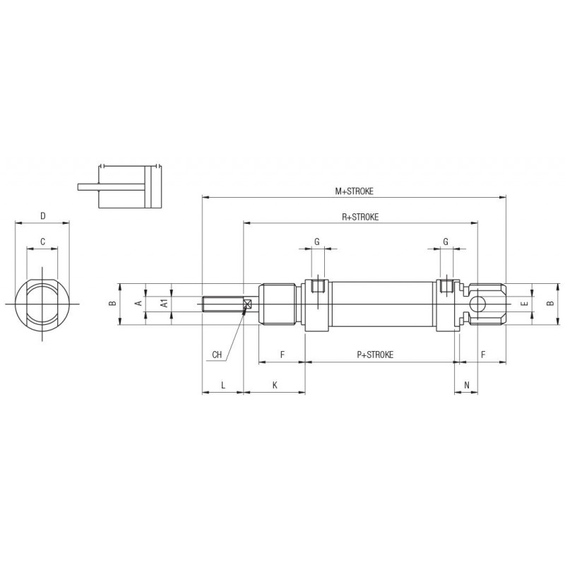 DEM Ø 12 C.50 ISO 6432 MAGNETICO - Tecnoquímica Veyca