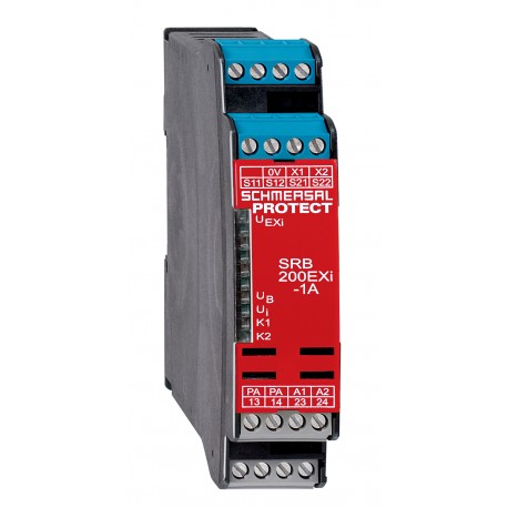 Relé de seguridad con circuito de monitorización para zona Ex 2 salidas seguridad 24VDC SRB200EXi-1A