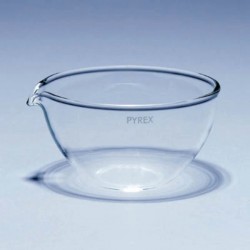 Capsula de evaporación fondo plano vidrio borosilicato PYREX Ø80 90ml