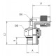 Racord Codo Giratorio Cilíndrico 1/4" Tubo 6 RCG6-1/4 Ref. 1115 6/4 1/4