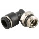 Racord Codo Giratorio Cónico Macho Ø6mm 1/8" Ref. Aignep 55111 6 1/8