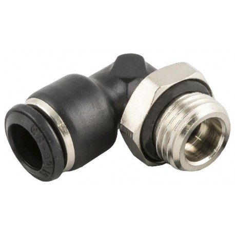 Racord Codo giratorio Macho cilíndrico 4mm M5 Ref. AIGNEP 55116 4 M5