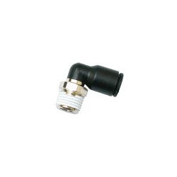 Racord Codo orientable Cónico Rosca Macho Ø14 R1/2 BSPT PLAST SF Ref. LEGRIS 3109 14 21