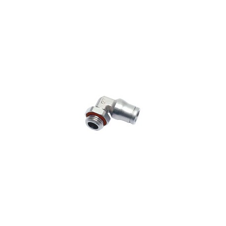 Racord Giratorio Codo Cilíndrico Macho BSP Orientable Latón niquelado Ø12 3/8 Ref. Legris 3699 12 17