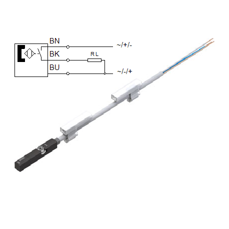 Sensor detector de proximidad eléctrico, montaje por arriba M8 SME-8M-DS-24V-K-0,3-M8D Ref. 543861