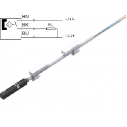 Sensor detector de proximidad eléctrico, montaje por arriba, con cable. Ref. SME-8M-DS-24V-K-5,0-OE