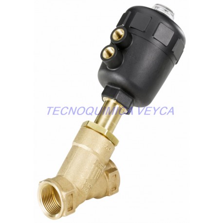 Válvula de asiento inclinado de 2/2 vias acc.neumática Tipo 2000-A-2-25-OEE-VA-SA44-C-E