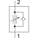 Válvula Reguladora Inline Caudal de paso regulable en un sentido Ø6mm GR-QS-6 Ref. FESTO 193969