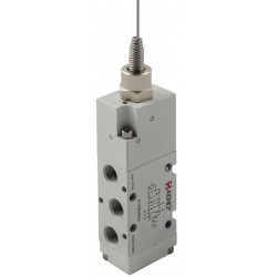 Conector V1-W-E2-5M-PUR Acodado, con 5m cable, con 2 LED, NA pnp